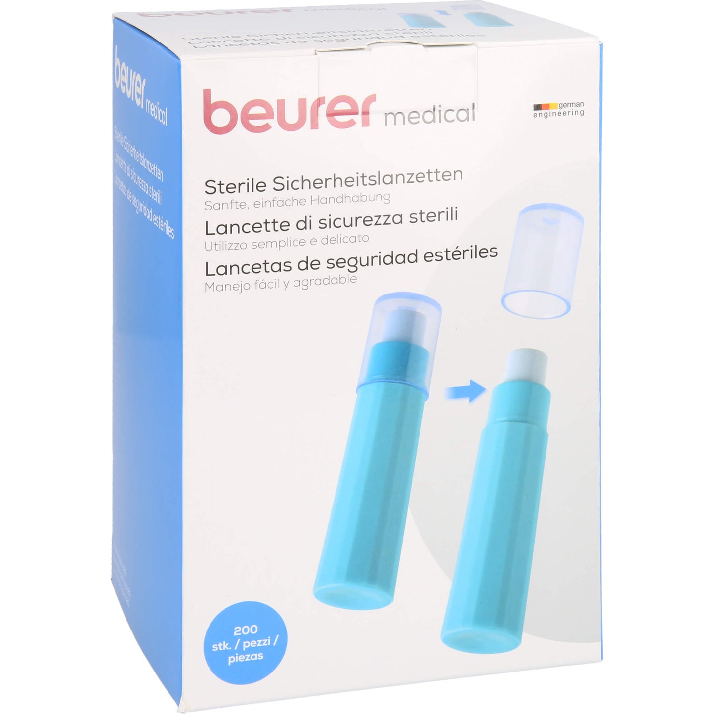 BEURER Sicherheitslanzetten steril 28 G 2,2 mm 200 St