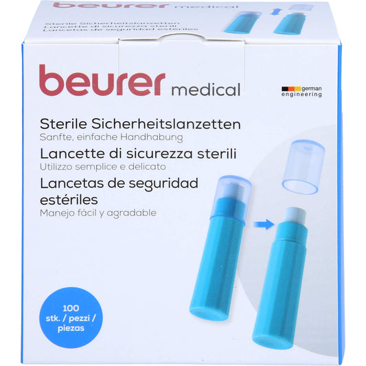 BEURER Sicherheitslanzetten steril 28 G 2,2 mm 100 St