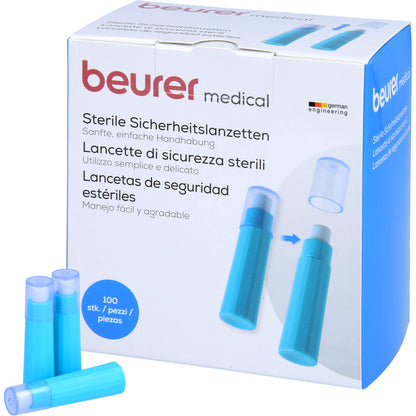 BEURER Sicherheitslanzetten steril 28 G 2,2 mm 100 St