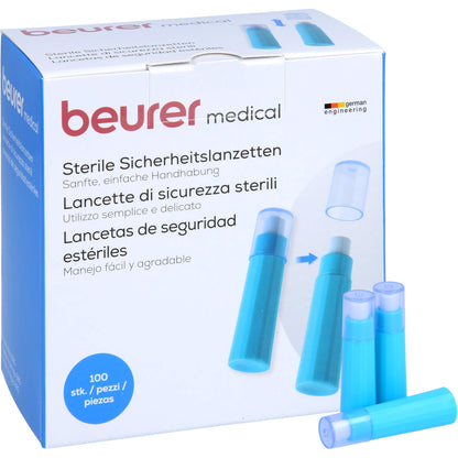 BEURER Sicherheitslanzetten steril 28 G 2,2 mm 100 St