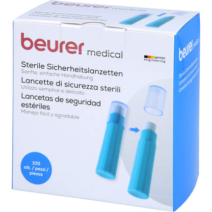 BEURER Sicherheitslanzetten steril 28 G 2,2 mm 100 St