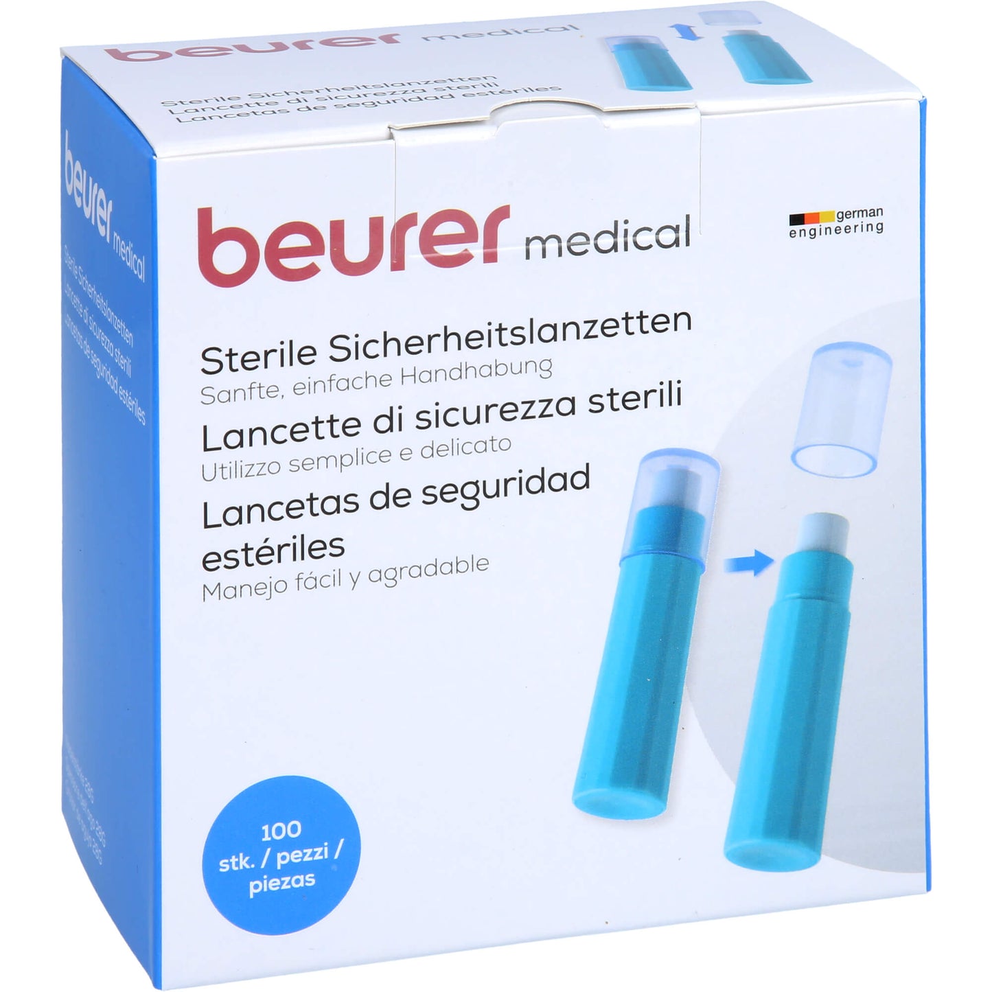 BEURER Sicherheitslanzetten steril 28 G 2,2 mm 100 St