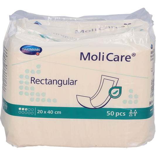 MOLICARE rectangular 3 Tropfen 20x40 cm 50 St