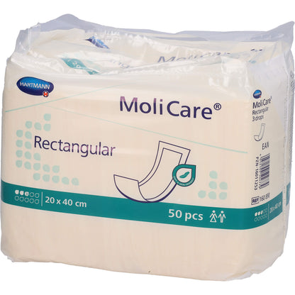 MOLICARE rectangular 3 Tropfen 20x40 cm 50 St