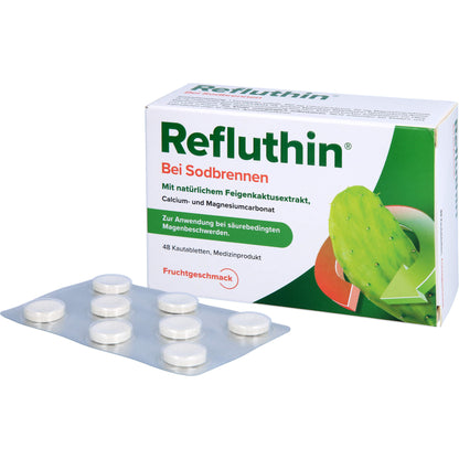REFLUTHIN bei Sodbrennen Kautabletten Frucht 48 St