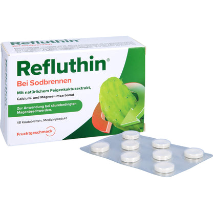 REFLUTHIN bei Sodbrennen Kautabletten Frucht 48 St