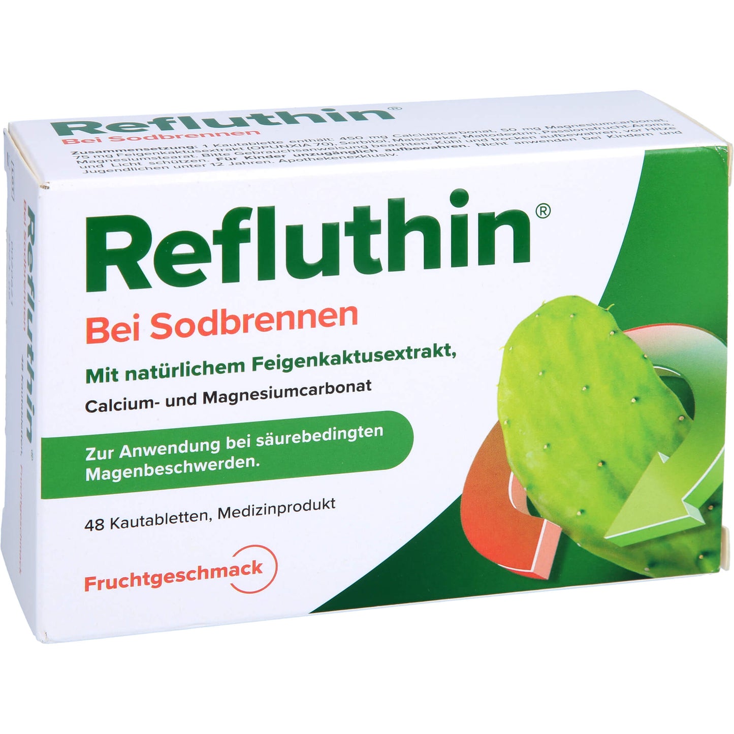 REFLUTHIN bei Sodbrennen Kautabletten Frucht 48 St