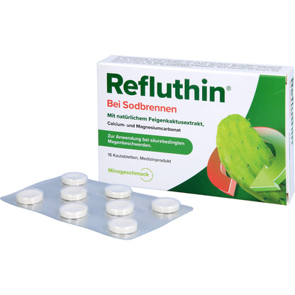 REFLUTHIN bei Sodbrennen Kautabletten Minze 16 St