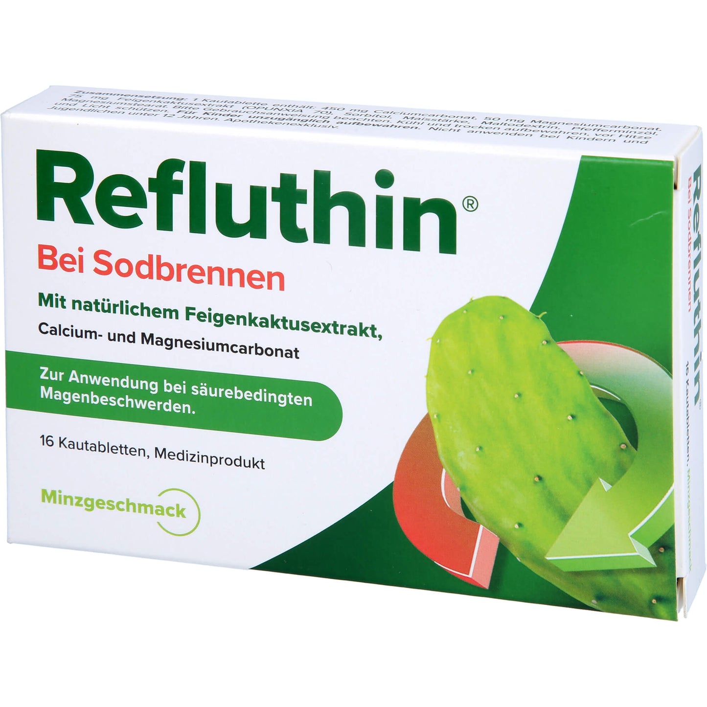 REFLUTHIN bei Sodbrennen Kautabletten Minze 16 St