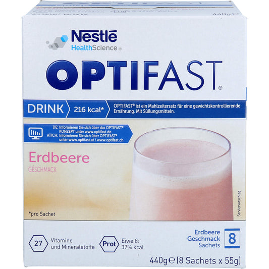 OPTIFAST Drink Erdbeere Pulver 8X55 g