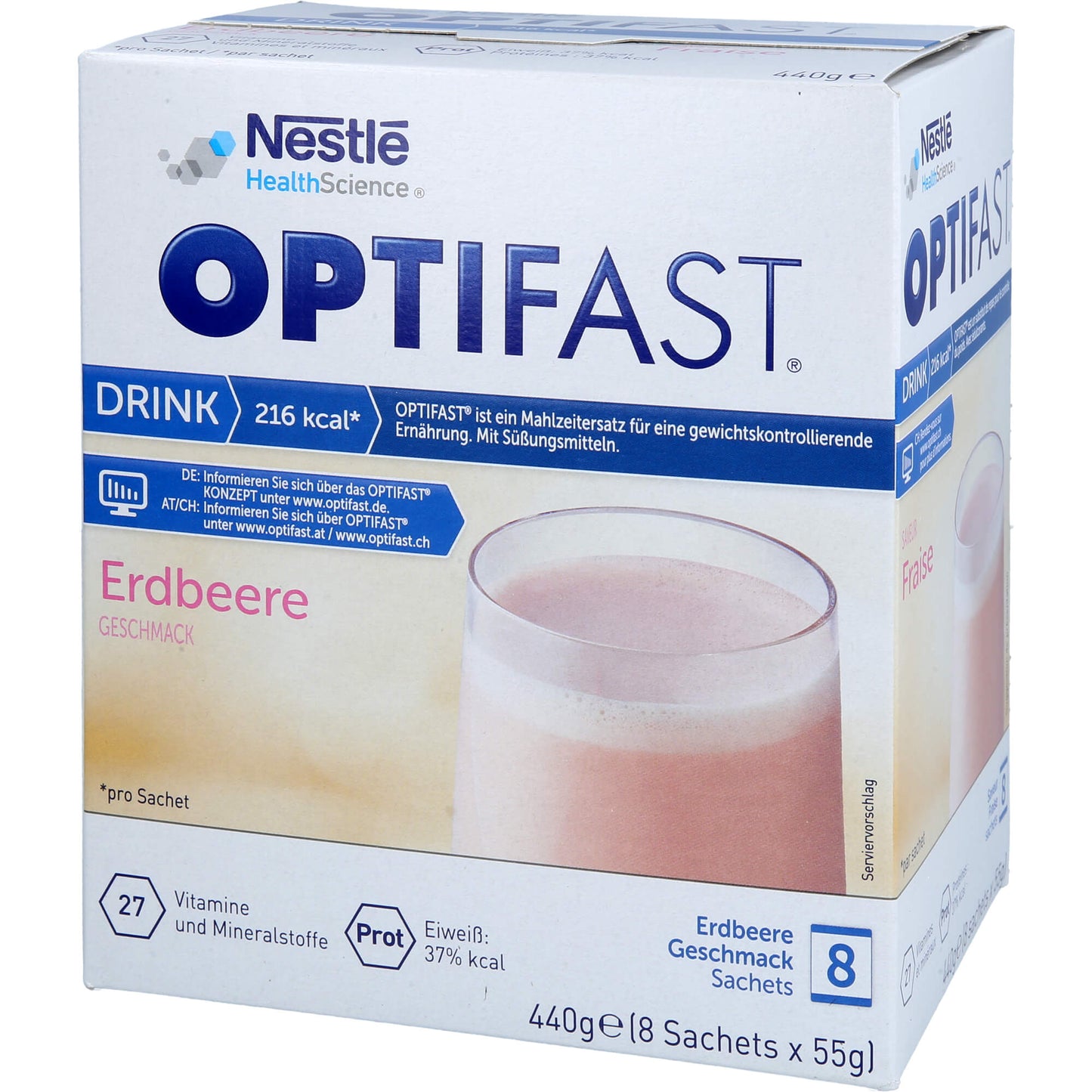 OPTIFAST Drink Erdbeere Pulver 8X55 g