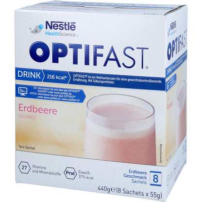 OPTIFAST Drink Erdbeere Pulver 8X55 g