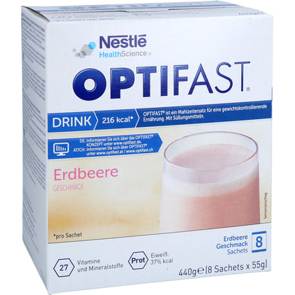 OPTIFAST Drink Erdbeere Pulver 8X55 g