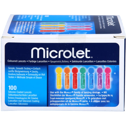 MICROLET Lanzetten farbig 100 St