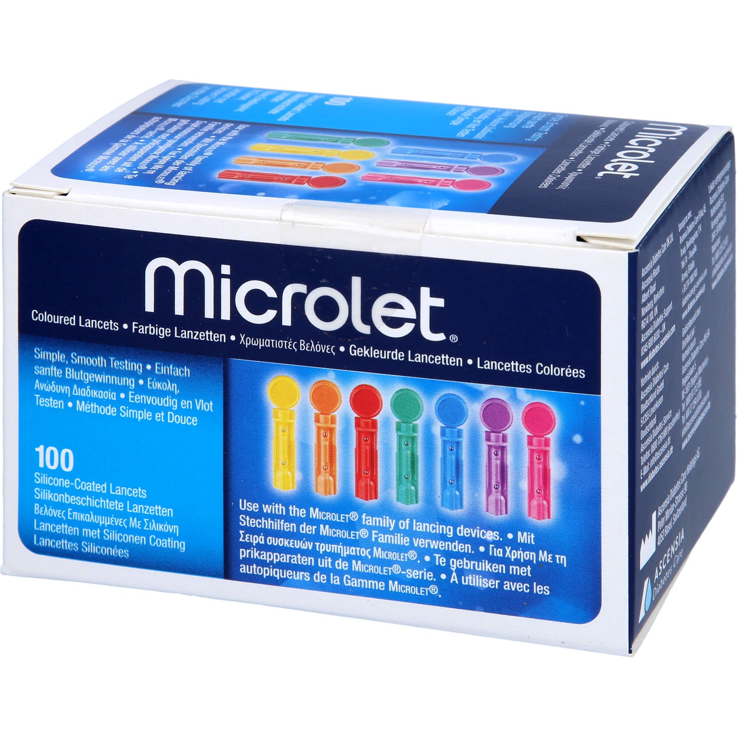 MICROLET Lanzetten farbig 100 St