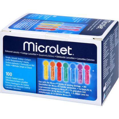 MICROLET Lanzetten farbig 100 St
