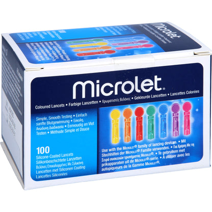 MICROLET Lanzetten farbig 100 St