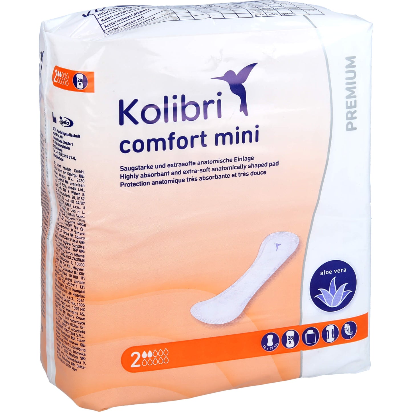 KOLIBRI comfort premium Einlagen mini 28 St