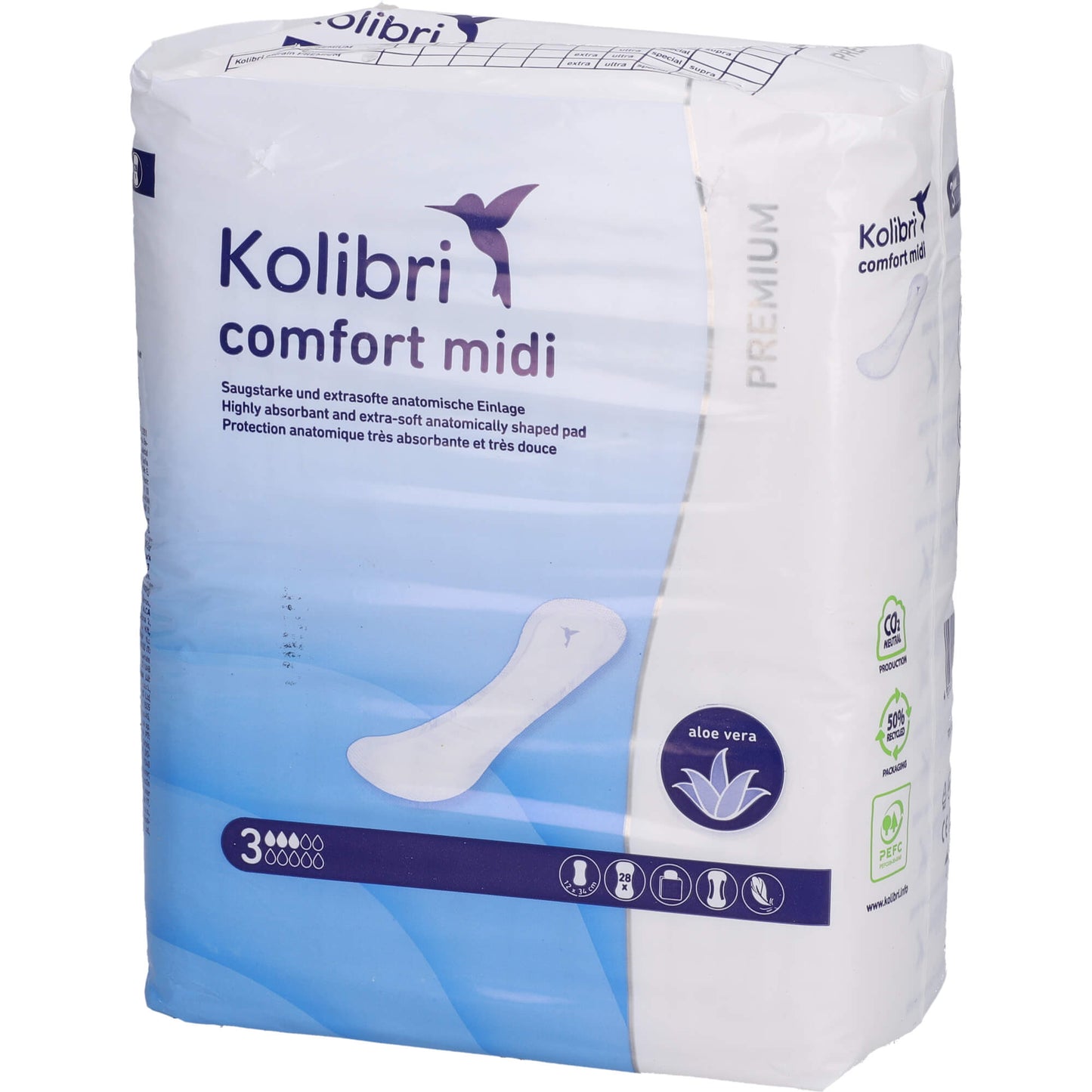 KOLIBRI comfort premium Einlagen midi 28 St