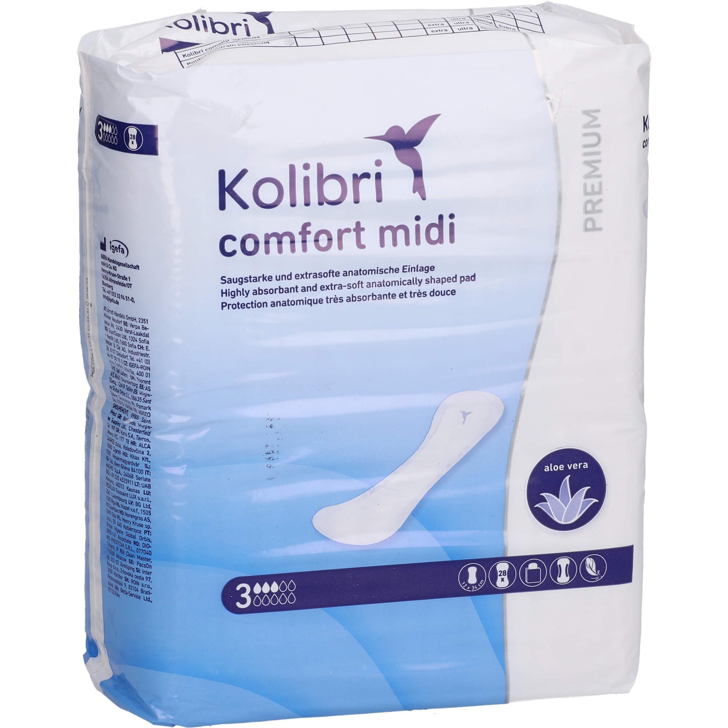 KOLIBRI comfort premium Einlagen midi 28 St
