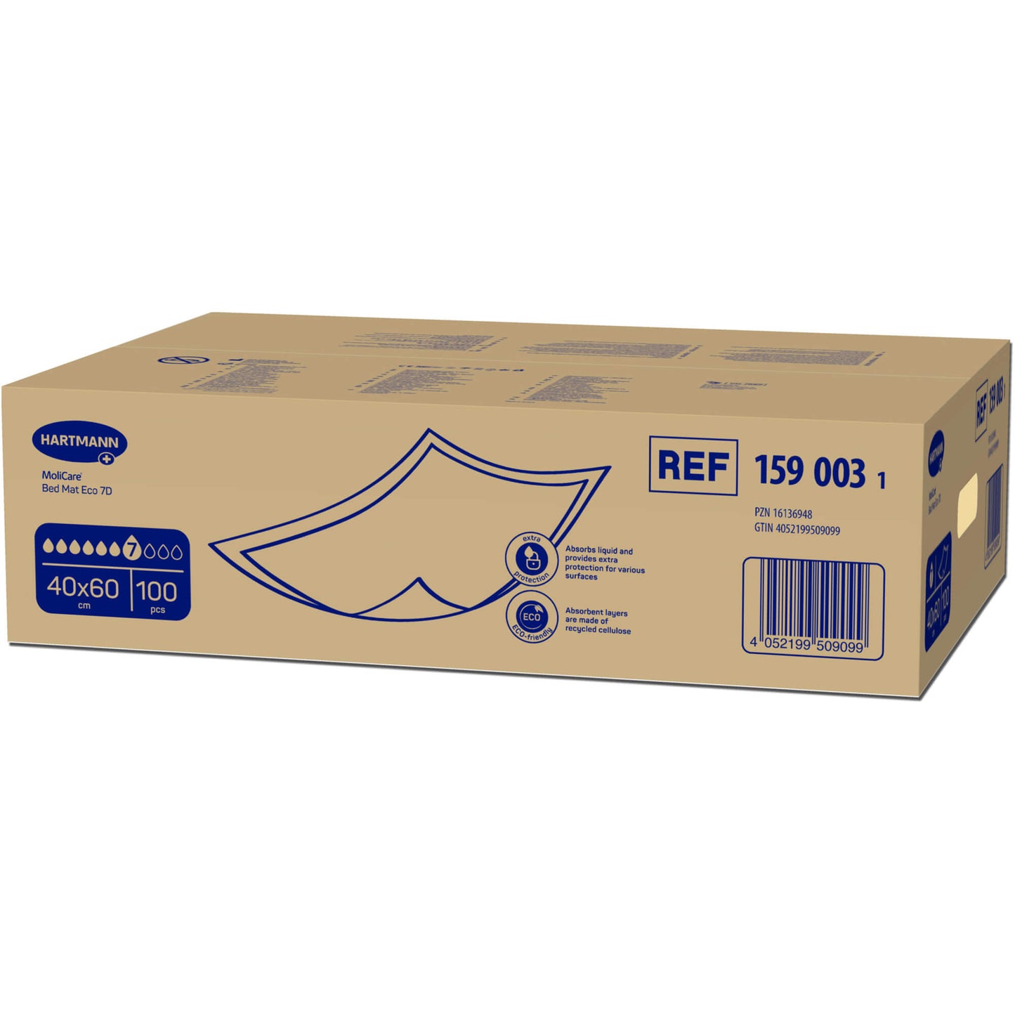 MOLICARE Bed Mat Eco 7 Tropfen 40x60 cm 100 St