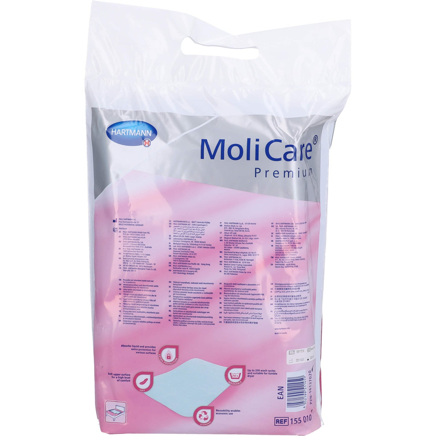 MOLICARE Premium Bed Mat Textile 7 Tropfen 85x90cm 1 St