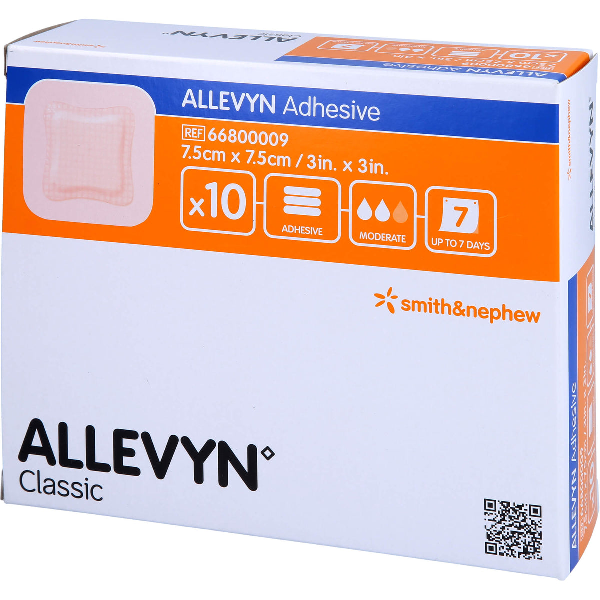 ALLEVYN Adhesive 7,5x7,5 cm haftende Wundauflage 10 St