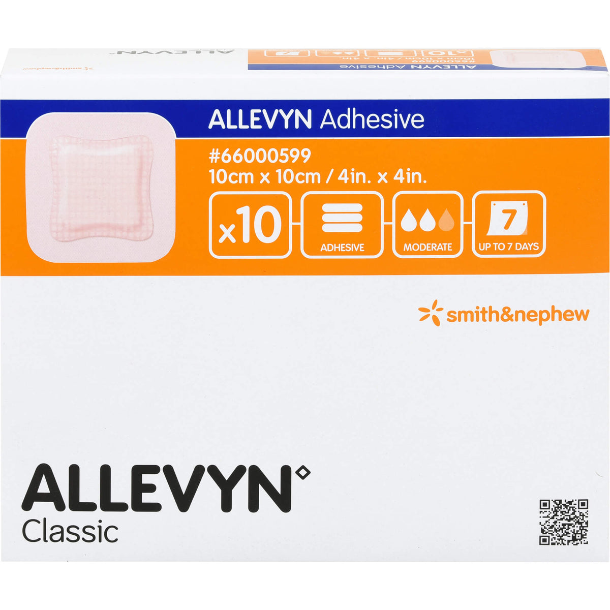 ALLEVYN Adhesive 10x10 cm haftende Wundauflage 10 St