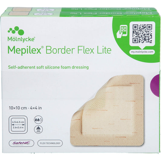 MEPILEX Border Flex Lite Schaumverband 10x10 cm 5 St