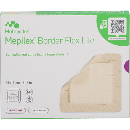 MEPILEX Border Flex Lite Schaumverband 15x15 cm 5 St