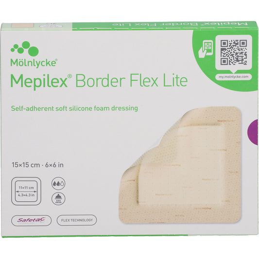 MEPILEX Border Flex Lite Schaumverband 15x15 cm 5 St