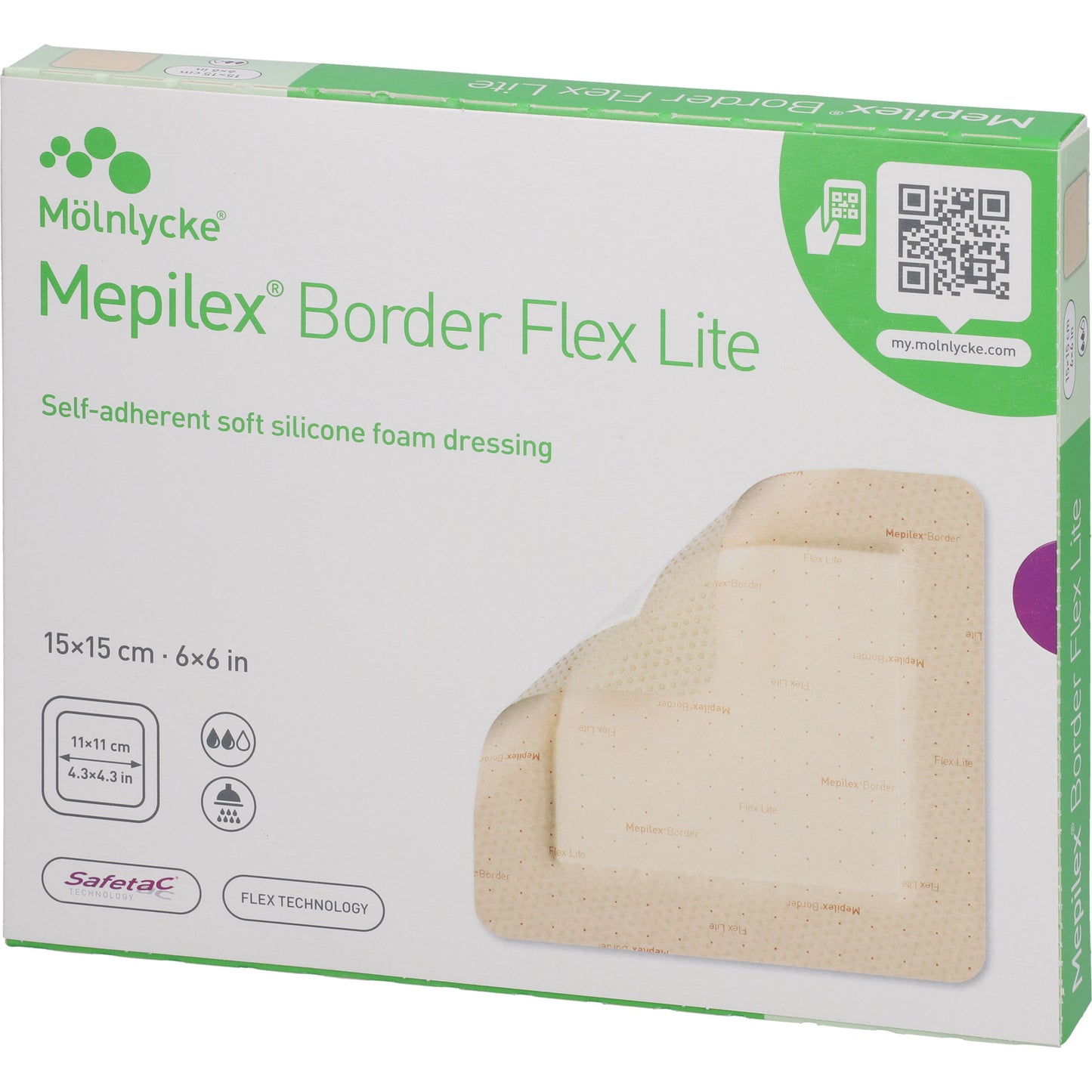 MEPILEX Border Flex Lite Schaumverband 15x15 cm 5 St