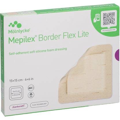 MEPILEX Border Flex Lite Schaumverband 15x15 cm 5 St