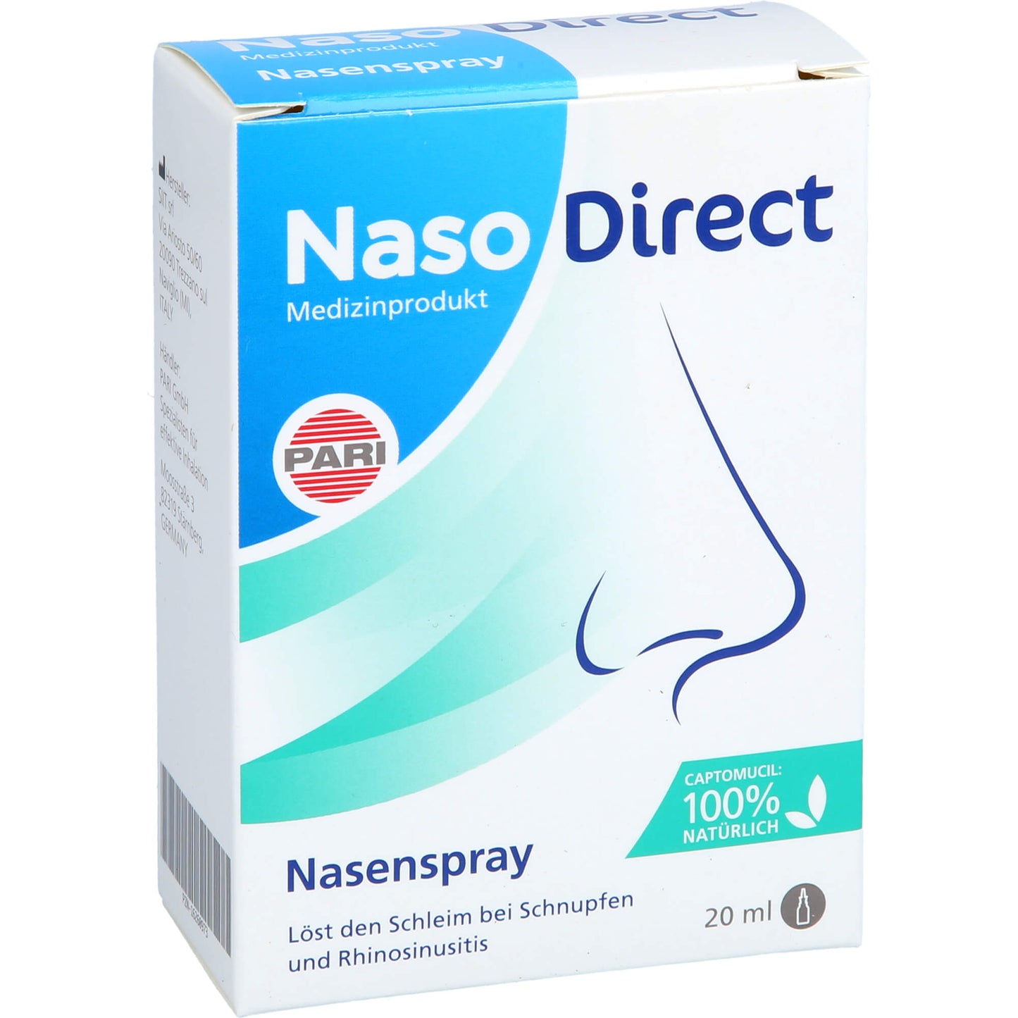 NASODIRECT Nasenspray mit Captomucil 20 ml