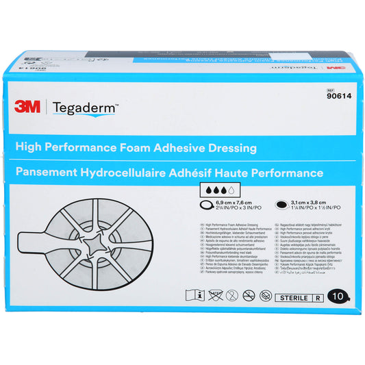 TEGADERM Foam klebend 6,9x7,6 cm oval 90614 10 St