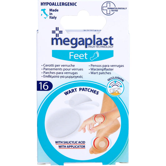 WARZENPFLASTER 2 Größen 1,2 cm+1,9 cm megaplast 16 St