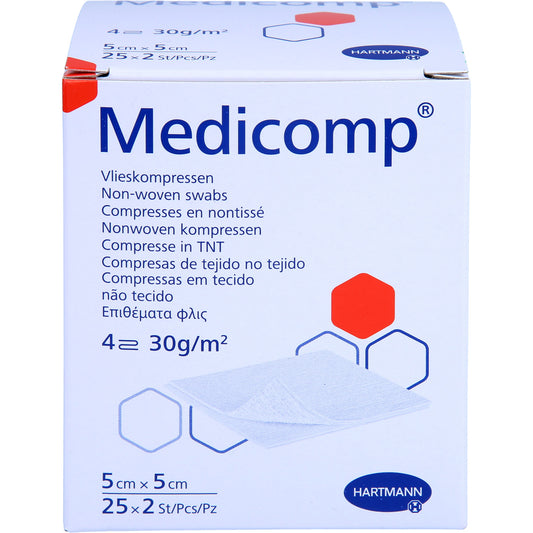 MEDICOMP Vlieskomp.steril 5x5 cm 4fach 25X2 St