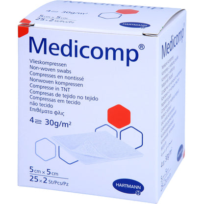 MEDICOMP Vlieskomp.steril 5x5 cm 4fach 25X2 St