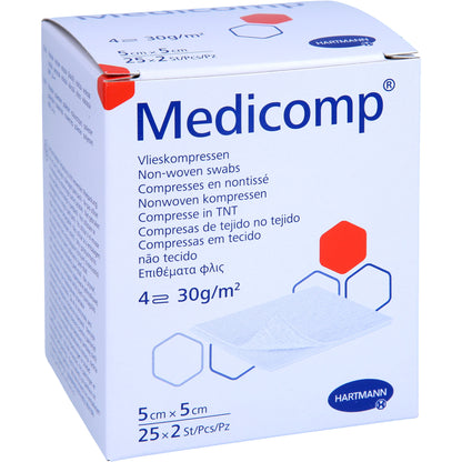 MEDICOMP Vlieskomp.steril 5x5 cm 4fach 25X2 St