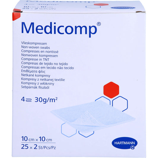 MEDICOMP Vlieskomp.steril 10x10 cm 4fach 25X2 St