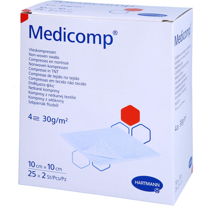 MEDICOMP Vlieskomp.steril 10x10 cm 4fach 25X2 St