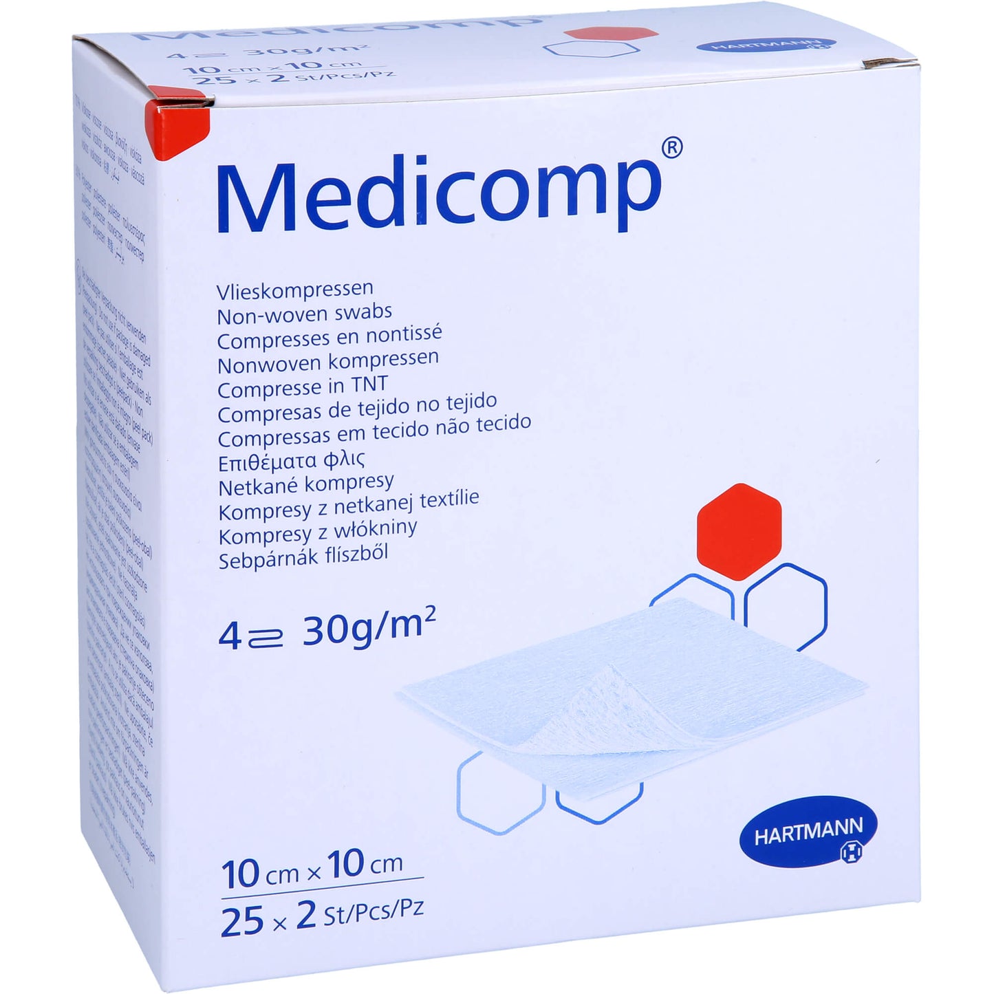 MEDICOMP Vlieskomp.steril 10x10 cm 4fach 25X2 St