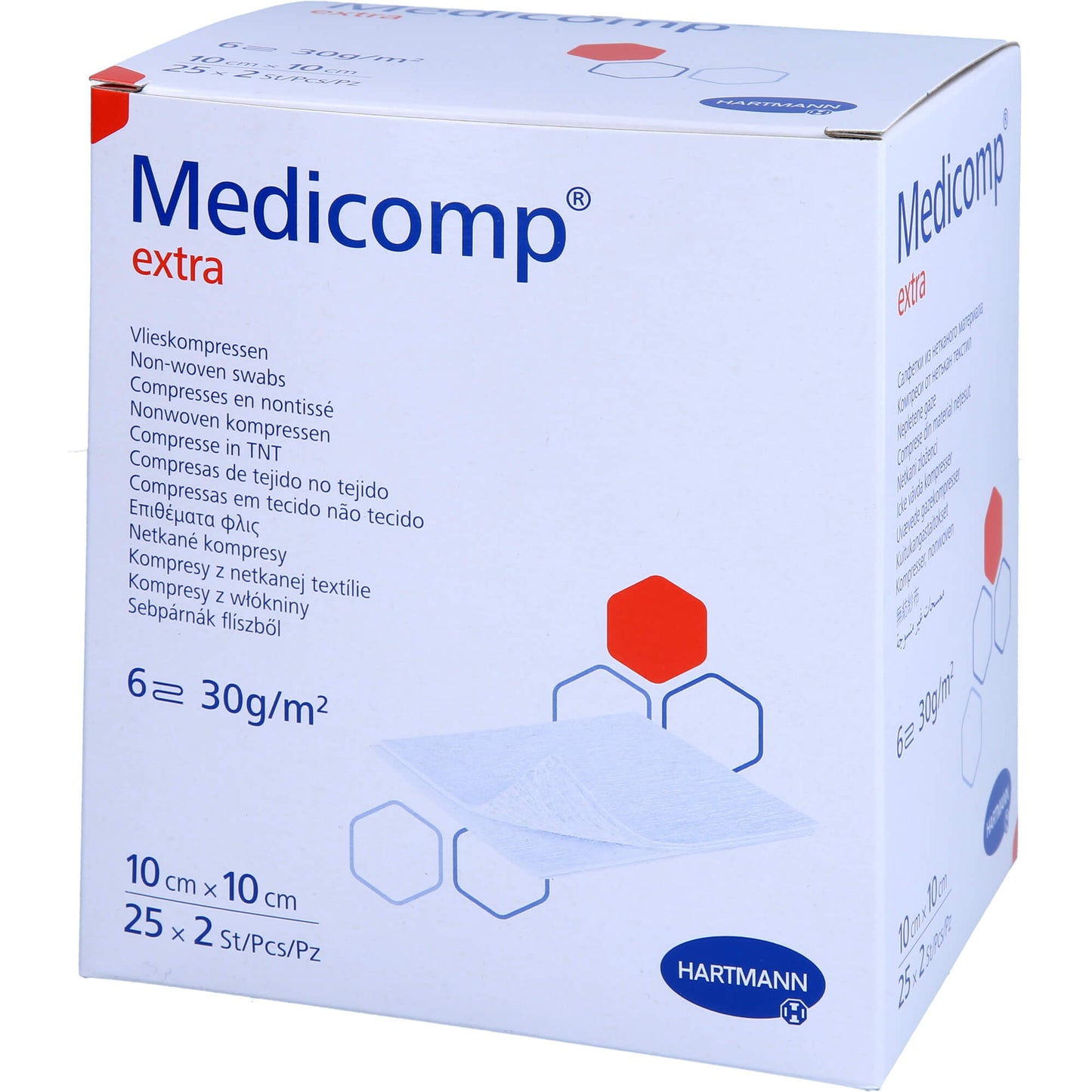 MEDICOMP extra Vlieskomp.steril 10x10 cm 6fach 25X2 St