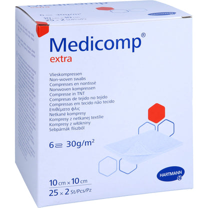 MEDICOMP extra Vlieskomp.steril 10x10 cm 6fach 25X2 St