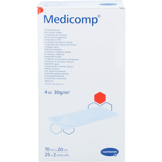 MEDICOMP Vlieskomp.steril 10x20 cm 4fach 25X2 St