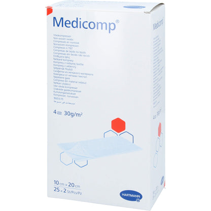 MEDICOMP Vlieskomp.steril 10x20 cm 4fach 25X2 St