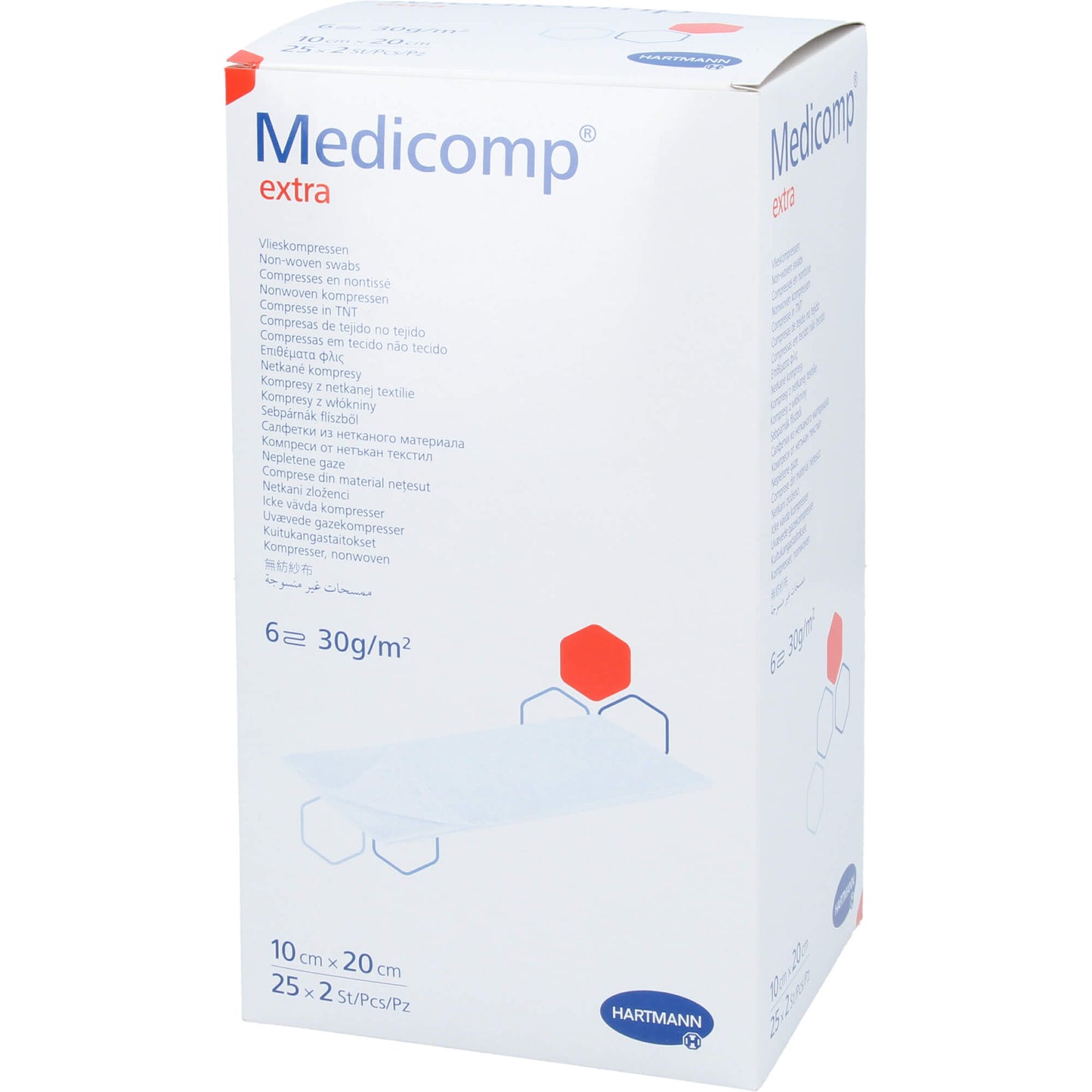 MEDICOMP extra Vlieskomp.steril 10x20 cm 6fach 25X2 St