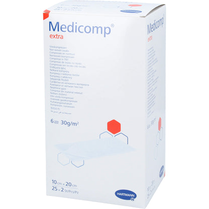 MEDICOMP extra Vlieskomp.steril 10x20 cm 6fach 25X2 St