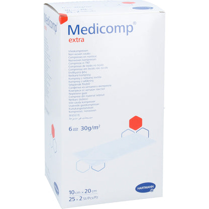 MEDICOMP extra Vlieskomp.steril 10x20 cm 6fach 25X2 St