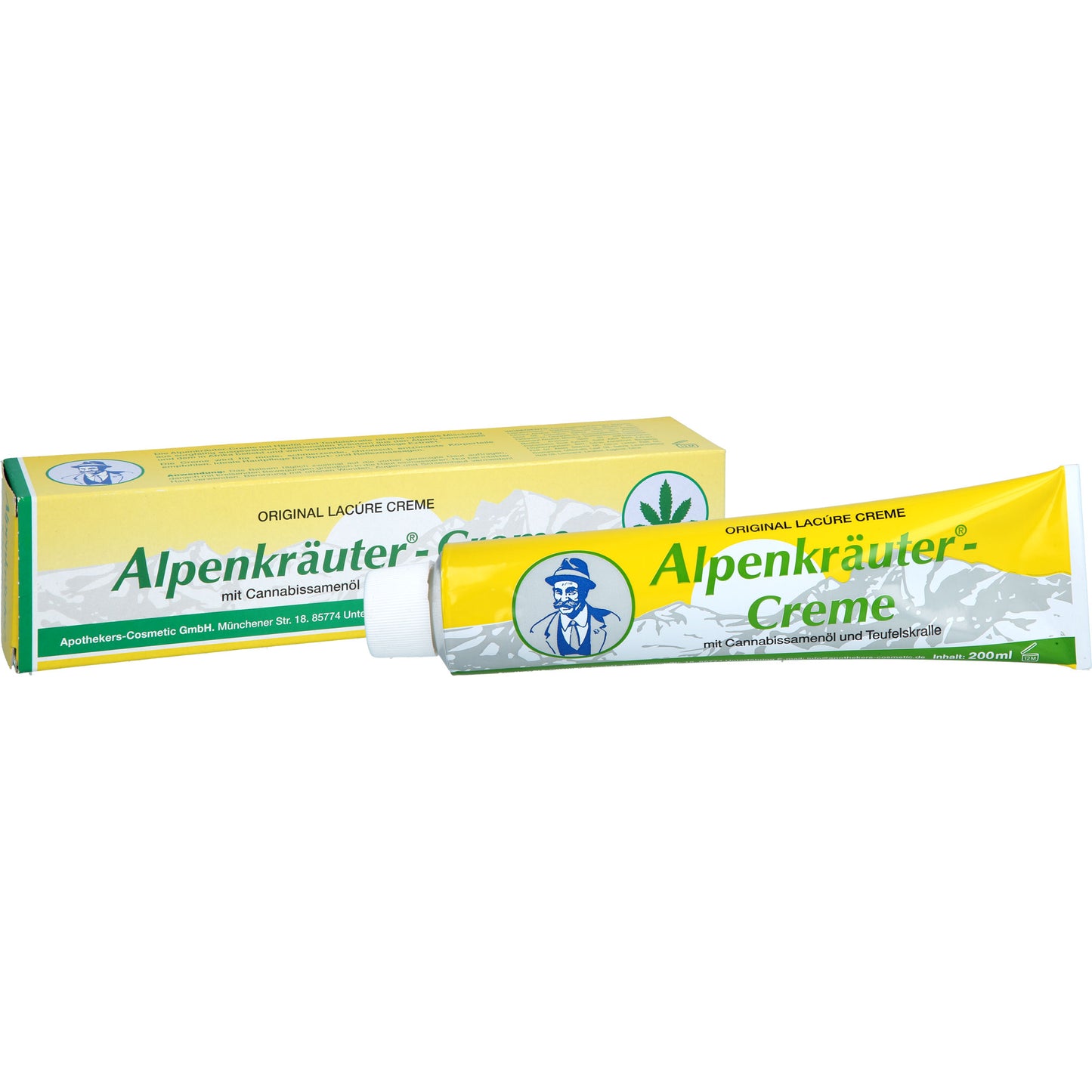 ALPENKRÄUTER Creme Lacure m.Cannabisöl u.Teufelskr 200 ml